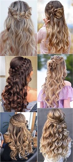 Braids And Curls, Updos For Medium Length Hair, Bridal Hairstyles, Hair Wedding, Wedding Hairstyles For Long Hair