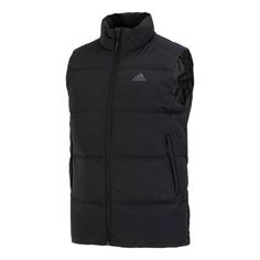 adidas Down Vest 'Black' HN4403 Black Adidas Outdoor Outerwear, Urban Black Adidas Outerwear, Urban Black Outerwear With Adidas Logo, Adidas Logo Black Sports Outerwear, Functional Black Adidas Logo Outerwear, Functional Black Adidas Outerwear, Functional Black Outerwear With Adidas Logo, Down Vest, Adidas