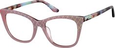 Show some love for Zenni in these chic cat-eye glasses. The glossy acetate eyeglasses features a subtle Zenni logo print across the eyeglasses front from the nose bridge up. For added comfort the look is fitted with spring hinges. | Zenni Women's Cat-Eye Prescription Eyeglasses Pink Plastic Eye Prescription, Plastic Glasses, Zenni Optical, Pink Plastic, Cat Eye Glasses, Nose Bridge, Pink Cat, Prescription Eyeglasses, Business Attire