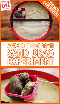 an ancient egyptian sand drag experiment for kids to play with and learn how to make it