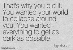 a quote from jay asher that says, that's why you did it