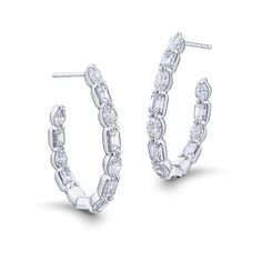 4.30ctw diamond hoop earrings Classic Platinum Hoop Jewelry, Wedding Platinum Hoop Diamond Earrings, Platinum Diamond Cut Hoop Earrings, Diamond White Platinum Hoop Earrings, Platinum Hoop Earrings With Single Cut Diamonds, Diamond Accents Platinum Hoop Earrings, Diamond White Platinum Hoop Jewelry, Wedding Platinum Hoop Earrings, Platinum Hoop Earrings With Diamond Accents