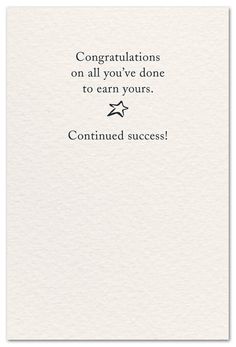 congratulations card with the words, congratulations on all you've done to earn yours