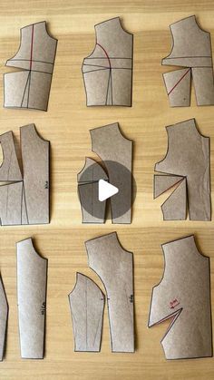 the instructions for how to make an origami style dress with paper and scissors