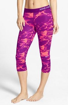 Nike 'Pro Core - Pool' Dri-FIT Compression Capris available at Nordstrom Affordable Workout Clothes, Cute Athletic Outfits, Yoga Workout Clothes, Workout Clothes Cheap