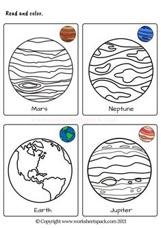 printable solar system worksheet for kids to learn how to draw the planets