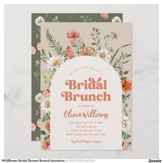 the floral bridal brunch is on display