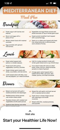 Mediterranean Diet Food List, Mediterranean Recipes Healthy, Mediterranean Diet Recipes Dinners, Med Diet, Mediterranean Diet Meal Plan, Easy Mediterranean Diet Recipes, Mediterranean Diet Plan, Diet Food List, Diet Meal