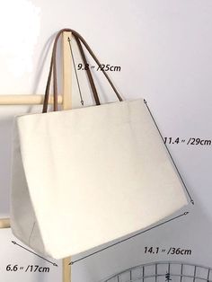 Bag For Love - Minimalist Large Capacity Tote Bag - Women Tote Bags Product Description Style Fashionable Color White Quantity 1 piece Strap Type Double Handle Pattern Type Plain Bag Size Large Type Shoulder Tote Bag Material Canvas Composition 100% Cotton Size Chart INCH CM Size Bag Width Bag Height Bag Length one-size 6.7 11.4 14.2 Size Bag Width Bag Height Bag Length one-size 17 29 36 Similar Products h2 { text-align: center; } .red-box { width: 100%; display: flex; flex-direction: row; flex- White Large Capacity Canvas Bag For Daily Use, White Canvas Bag With Large Capacity For Daily Use, White Rectangular Canvas Bag For Everyday Use, White Rectangular Canvas Bag For Everyday, Large Capacity White Rectangular Canvas Bag, Large Capacity Canvas Shopping Bag, Eco-friendly White Shoulder Bag With Large Capacity, Simple Large Capacity Solid Canvas Bag, Eco-friendly Large Capacity White Shoulder Bag