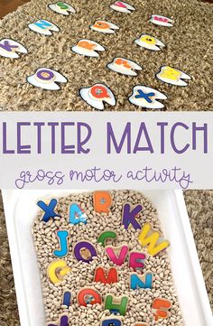 letter match gross motor activity for kids