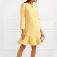 Brand New Never Worn, Nwt Victoria Victoria Beckham Drop Waist Dress. Butter Yellow, Size Uk 4, Or Xs. Measurements Below (With Some Stretch): Bust: 31.5” Waist: 30” Hips: 35” Elegant Yellow Midi Dress With Ruffle Hem, Elegant Yellow Mini Dress With Ruffle Hem, Elegant Yellow Dress With Ruffle Hem, Elegant Fitted Yellow Mini Dress, Elegant Yellow Mini Dress, Elegant Yellow Dress For Work, Elegant Yellow Mini Dress For Work, Elegant Yellow Mini Dress For Formal Occasions, Victoria Beckham Dresses