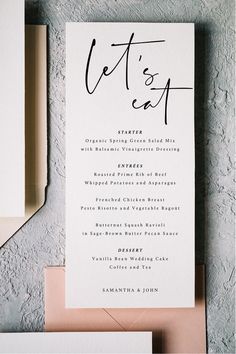 the wedding stationery was done in black and white calligraphy, with pink envelopes