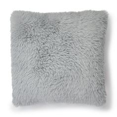 Create a cozy look and feel in your home dcor with the Mainstays High Pile Faux Rabbit fur pillow. Made of 100% Polyester faux rabbit fur for the face, this pillow has a super soft hand and is filled with recycled polyester fibers. The Mainstays High Pile Faux fur pillow has a contemporary style designed to sit tastefully with your dcor style. It is not only stylish but easy care with simple spot cleaning with water only. The Mainstays High Pile Faux rabbit fur pillow is 17 tall by 17 wide squar Gray Pillows, Gray Throw Pillow, Pink Dorm, Aesthetic Room Ideas, Faux Fur Pillow, Fur Pillow, Grey Pillows, Fluffy Pillows, Updating House