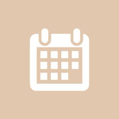 a white calendar icon on a beige background