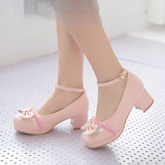 Gender: For Women Style: Fashion,KoreanOccasion: Casual,Party/Club,Office/Career,DressHeel Height: 5cmPlatform Height: 1cmSeason: Spring,Summer,Fall/Autumn,WinterPackage Contents: 1 x Shoes (Pair)Size Guide:28 = foot length 18.5-19cm 29 = foot length 19-19.5cm 30 = foot length 19.5-20cm 31 = foot length 20-20.5cm 32 = foot length 20.5-21cm33 = foot length 21-21.5cm34 = foot length 21.5-22cm (Foot width=8-8.5cm)35 = foot length 22-22.5cm (Foot width=8.5cm)36 = foot length 22.5-23cm (Foot width=8. Tie High Heels, Chunky Pumps, Wedge Wedding Shoes, Heels Chunky, Flower Girl Shoes, Club Office, Wedding Shoes Flats, Girls Heels, Pink Pumps