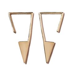 These minimalist 14K Gold Triangle Jagger threader earrings are the ultimate stylish pair. Easy to put on and take off. 14K Solid Gold Hypoallergenic, lead and nickel free Height 20mm Triangle Width 5mm x Height 9mm Thickness 0.9mm (20 gauge) #ES151-G Cheap Gold Threader Earrings For Gifts, Modern Gold Drop Cartilage Earrings, Modern Gold Pierced Cartilage Earrings, Modern 14k Gold Threader Earrings, Minimalist Yellow Gold Linear Earrings Nickel Free, Minimalist Nickel-free Yellow Gold Linear Earrings, Modern Rose Gold Threader Earrings, Minimalist Rose Gold Threader Earrings, Modern Gold Dangle Threader Earrings