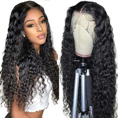 Elevate your look with our Water Wave Human Hair 360 HD Full Lace Frontal Wigs. Crafted with high-quality raw virgin hair, these wigs offer natural waves and texture. The 13*6 full lace frontal ensures a seamless blend with your scalp, providing a realistic hairline. The glueless design allows for easy application and removal, offering convenience and comfort. Embrace the beauty of water waves with confidence in our premium human hair wigs. #WaterWaveHair #360LaceFrontalWigs #HDLaceFrontal #RawVirginHair #GluelessWigs Brazilian Body Wave Hairstyles, Face Bangs, Wig Styling Ideas, Body Wave Hairstyles, Amazon Wigs, Darker Hair, Wave Hairstyles, Burmese Hair, Deep Wave Wig