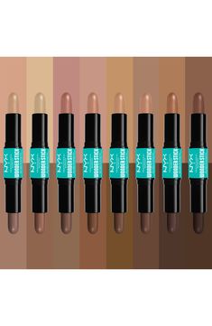 Give your face a stunning snatched and contoured look with this dual ended wonder stick. 0.14 oz / 4 g Dual-ended Imported Nyx Wonder Stick How To Use, Nyx Contour Stick, Wonder Stick Nyx Contouring, Nyx Thick It Stick It, Nyx Click Stick, Cheap Contour Stick, Nyx Contour, Nyx Wonder Stick, Usa Makeup