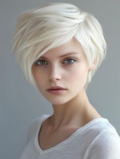 Explore Stunning Platinum Blonde Hair Color Ideas for Every Style Lightest Blonde Hair Color, Lightest Blonde Hair, Blonde Styles, Lightest Blonde, Haircut Gray Hair