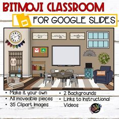 a classroom for google slides is shown with instructions