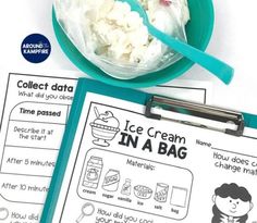 ice cream in a bag worksheet for kids to learn how to use it