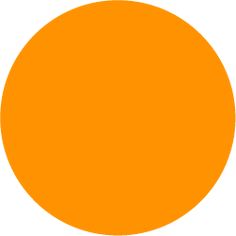 an orange circle is shown in the middle of a white background, with two smaller circles at the top and bottom