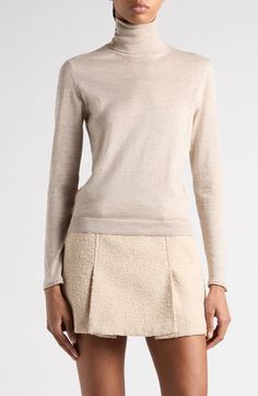 Tom Ford's tasteful elegance pervades this trim turtleneck sweater knit in Italy from silk-softened cashmere with finely ribbed trim. 23 1/2" length (size Medium) Turtleneck Long sleeves Ribbed cuffs and hem 70% cashmere, 30% silk Dry clean Made in Italy Designer Clothing Silk Turtleneck, Nordstrom Store, Fabric Gifts, Free Fabric, Sweater Knit, Black Fits, Tom Ford, Turtleneck Sweater, Clothing Items