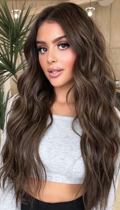 Brown Hair Inspiration, Wavy Wigs, Brunette Balayage Hair, Brown Hair Balayage, Trendy Hair Color, Hair Inspiration Color, Wigs For Women