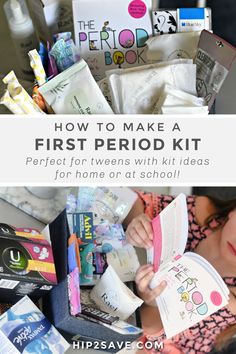 the first period kit is perfect for two years with lots of school supplies in it