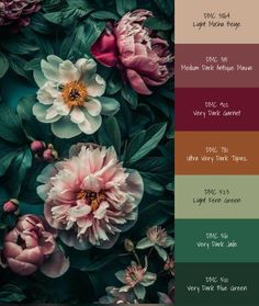 the color palette is green, brown, and white with pink flowers on it's side