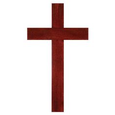 a wooden cross on a white background