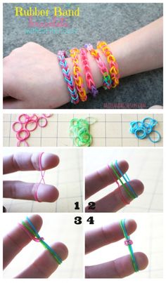 the instructions to make rainbow bracelets for kids