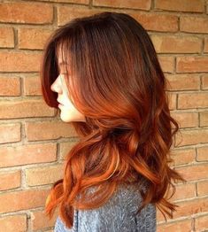 Red Brown Hair Color, Copper Brown Hair, Red Ombre Hair, Red Brown Hair, Brunette Balayage Hair, Nails Red