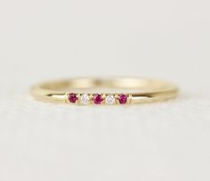 14K Solid Gold Micro Pave Ruby and White Diamond Wedding Band, Ruby and White Diamond Wedding Ring, Mix Stone Half Eternity Band Red Ruby Ring With Single Cut Diamonds For Wedding, Gold Ruby Ring With Pave Setting For Wedding, Stackable Ruby Ring In Yellow Gold With Diamonds, 14k Gold Ruby Ring With Diamond Accents, Wedding Ruby Ring With Pave Setting Round Cut, Elegant Stackable Ruby Ring In Yellow Gold, Diamond Ruby Ring With Pave Setting For Wedding, White Gold Three Stone Ruby Ring For Wedding, Gold Ruby Ring For Anniversary, Minimalist Style