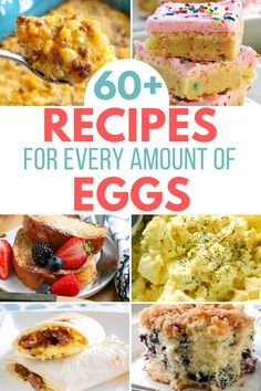 the top 50 recipes for every amount of eggs, including cakes and other desserts