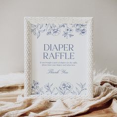 Blue Floral Chinoiserie Baby Shower Diaper Raffle Editable Template Floral Chinoiserie, Whimsical Baby Shower, Winter Baby Shower Themes, Bow Baby Shower, White Baby Showers, Blue Chinoiserie, Baby Shower Diaper Raffle, Bloom Baby, Floral Baby Shower Invitations