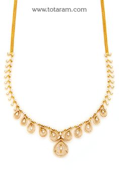 18 Karat Rose Gold Polish Diamond Necklace 
   - 235-DN315 - in 19.050 Grams for USD $2619.61. 
Made in India by Totaram Jewelers Online this product is in Gold - 18 Karat Gold  & is an excellent gift for Adult - Women. Ships fully insured with secured guaranteed delivery for free with your order over $250 from New Jersey USA & comes with 30 days exchange policy. Elegant Rose Gold Necklace For Reception, Elegant Yellow Gold Bridal Necklace For Reception, Luxury Yellow Gold Necklaces For Reception, Gold Polish, Gifts For Adults, 18k Rose Gold, New Jersey, Diamond Jewelry, Womens Necklaces