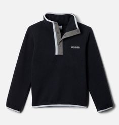 A classic, for both the trail and playground, crafted of plush textured fleece to ward off chill. They’ll love this snap-front pullover as a mid-layer or a sharp-looking outer layer. Holiday Deals, Columbia Sportswear, The Trail, Get Up, Fleece Jacket, Vest Jacket, Columbia, Clothes, Black