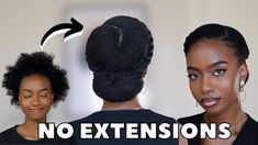 5 MINUTE SIMPLE WORK FRIENDLY 4C NATURAL HAIRSTYLE FOR BLACK WOMEN Hairstyles No Gel, Hairstyle 4c Hair, Quick Work Hairstyles, Hairstyle For Black Women, Date Night Hair, Cabello Afro Natural, African Hair Wrap, Elegant Hairstyle, Afro Natural