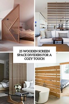 25 wooden screen space dividers for a cozy touch in your living room or bedroom