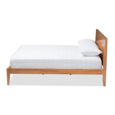 Baxton Studio Marana Modern and Rustic Natural Oak and Pine Finished Wood Full Size Platform Bed FredCo theFredCo Rustic Platform Bed, King Size Platform Bed, Wood Platform Bed Frame, Full Size Platform Bed, Wooden Platform Bed, Queen Size Platform Bed, Full Platform Bed, King Platform Bed, Queen Platform Bed