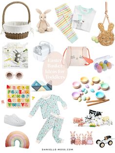 a bunch of items that are on top of a white background with the words easter ideas for mothers