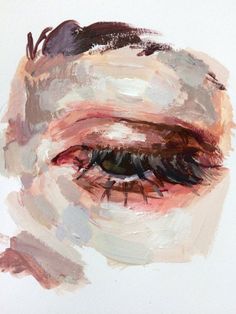 an abstract painting of a woman's eye