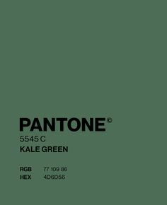 pantone's green color is shown in this image, with the name and date on