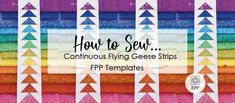 how to sew continuous flying geese strips ppp templates