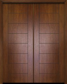 a wooden door with glass panels on the front and side doors, both in dark wood