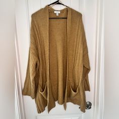 The Softest Most Comfortable Oversized Cardigan In A Beautiful Light Mustard Color. Never Worn. Nwot From Topshop Yellow Casual Cardigan With Pockets, Casual Yellow Cardigan With Pockets, Yellow Long Cardigan For Fall, Long Yellow Fall Cardigan, Oversized Yellow Knit Cardigan, Yellow Winter Cardigan With Pockets, Oversized Yellow Winter Cardigan, Oversized Yellow Cardigan For Winter, Yellow Knit Cardigan For Layering