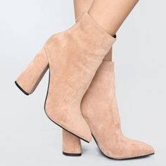 Camel Colored Heeled Booties From Fashion Nova. “Who Said Bootie”. Box Included Burgundy Heels, Sequin Boots, Fashion Nova Shoes, Trendy Boots, Lingerie Accessories, Womens Loungewear, Who Said, Heel Boots, Suede Booties