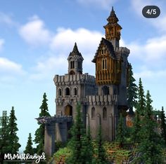 Kingdom In Minecraft, Minecraft Building Ideas No Shaders, Minecraft Castle And Village, Castle On Mountain Minecraft, Minecraft Wayne Manor, Castle On Hill Minecraft, Old Castle Minecraft, Minecraft Cottage Castle