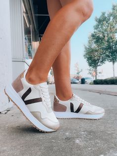 Experience the power of our Authentic Power Sneakers! These shoes have everything you need: comfortable memory foam insole Girly Shoes Sneakers, Trending Shoes For Women, Adventure Clothes, Women Tennis Shoes, Jordan Dunk, Nude Sneakers, Casual Tennis Shoes, Dream Shoe, Athleisure Shoes